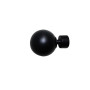 Embouts Barre Rideaux Boule Noir Mat Ø20mm - INVENTIV