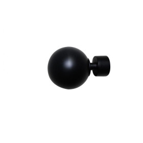 Embouts Barre Rideaux Boule Noir Mat Ø20mm - INVENTIV