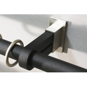 1 Support Moyen Bois/Métal - Noir Mat - 10,5CM - Diamètre 28