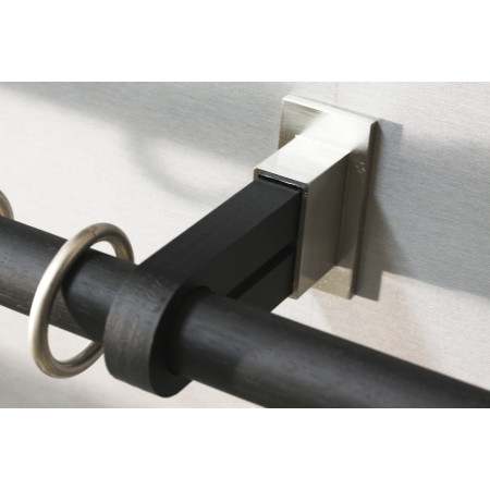 1 Support Moyen Bois/Métal - Noir Mat - 10,5CM - Diamètre 28