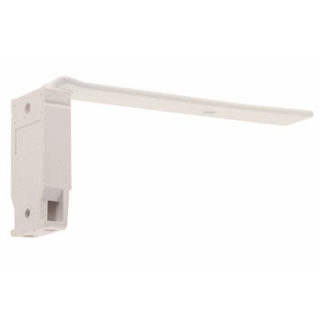 2 Supports Equerre Acier + Murale - Blanc - 125MM - 14x8
