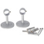 2 support plafond ou Tête de Lit  - Gris Galet Mat - 5CM - Diamètre 16