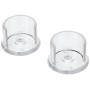 2 Supports Entre-Murs Universels Plastique ø28 - Translucide