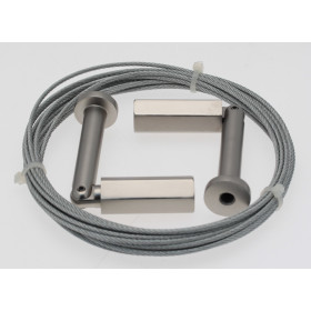 1 Câble Supports Mur/Plafond - Nickel Satiné - 5M00
