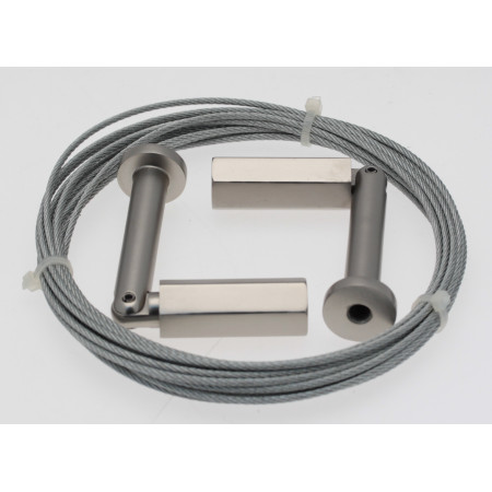 1 Câble Supports Mur/Plafond - Nickel Satiné - 5M00