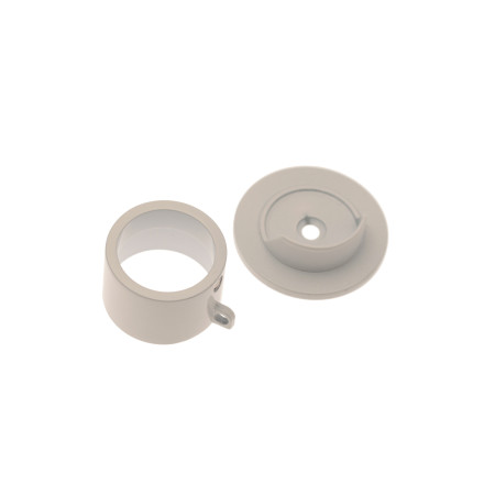 1 Support Entre-Murs Bague Serrage - Blanc Laqué - Diamètre 28