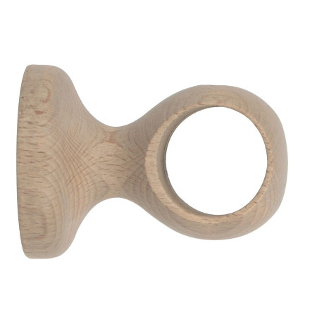Support de barre à rideau bois naturel Ø28 - INVENTIV