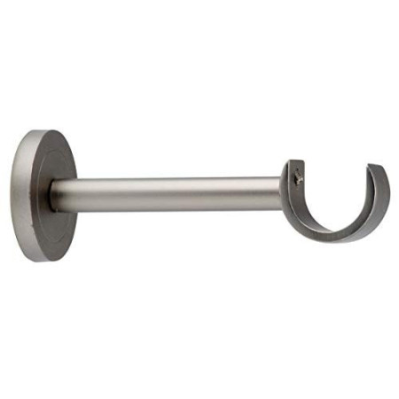 1 Support Mur Moyen Ouvert - Chrome Satiné - 12CM - Diamètre 28