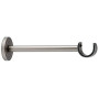 1 Support Mur Moyen Ouvert - Chrome Satiné - 12CM - Diamètre 28