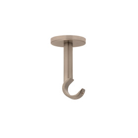 1 Support Plafond Ouvert  - Chrome Mat - 7CM - Diamètre 20