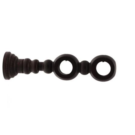 1 Support A Oeil Double - Décor Wengé - 12,5/19,5CM - Diamètre 28