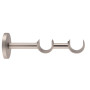 1 Support Mur Double Ouvert ø28 - ø28 - Chrome Satiné - 9,5/16,5CM - Diamètre 28