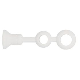 Support de barre à rideau double INVENTIV - Blanc - 130/205mm