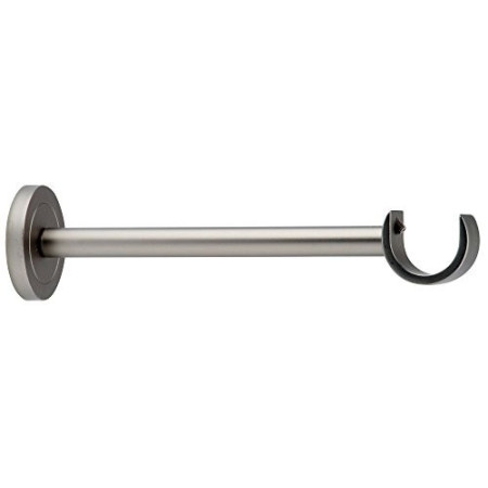 1 Support Mur Long Ouvert - Chrome Satiné - 18CM - Diamètre 28
