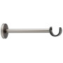 1 Support Mur Long Ouvert - Chrome Satiné - 18CM - Diamètre 28