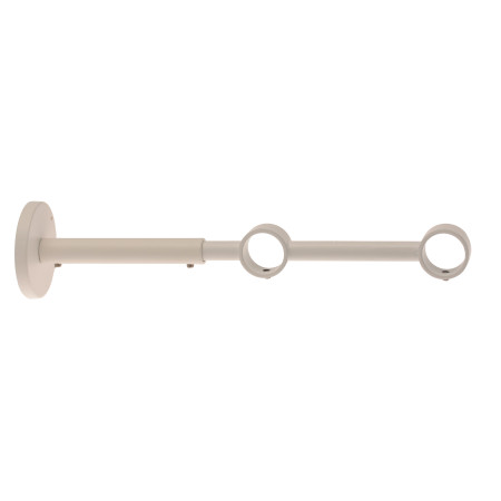 1 Support Mur à ?il Double Réglable - Blanc Mat - 11/20CM  // 15/24CM - Diamètre 20