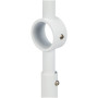 1 Support Mur à ?il Double Réglable - Blanc Mat - 11/20CM  // 15/24CM - Diamètre 20
