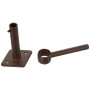 1 Support Mur Réglable - Rouille Sablé - 9-14CM - Diamètre 20