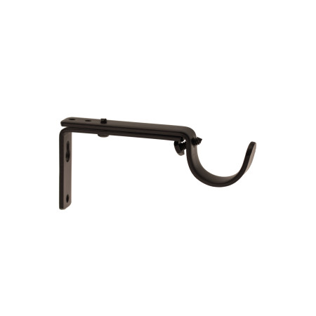 2 Supports Mur Réglables - Noir Satiné - 9,5-14CM - Diamètre 28