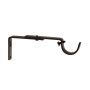 2 Supports Mur Réglables - Noir Satiné - 9,5-14CM - Diamètre 28