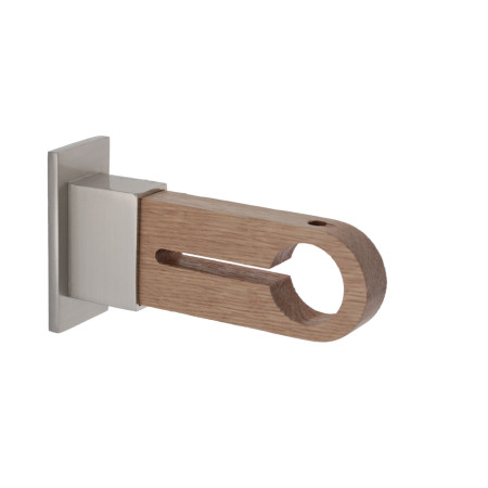 1 Support moyen - Bois Métal - Chêne Naturel - Diamètre 28