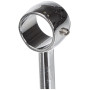 2 support plafond ou Tête de Lit  - Chrome Brillant - 5CM - Diamètre 16