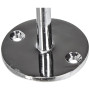 2 support plafond ou Tête de Lit  - Chrome Brillant - 5CM - Diamètre 16