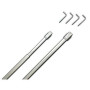 2 TRINGLES OVALES 30-50CM GRIS