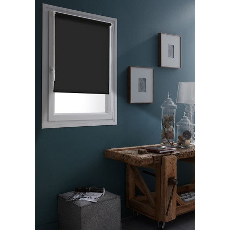 Store occultant noir 60x160cm sans perçage - Intimité & Ambiance Tamisée