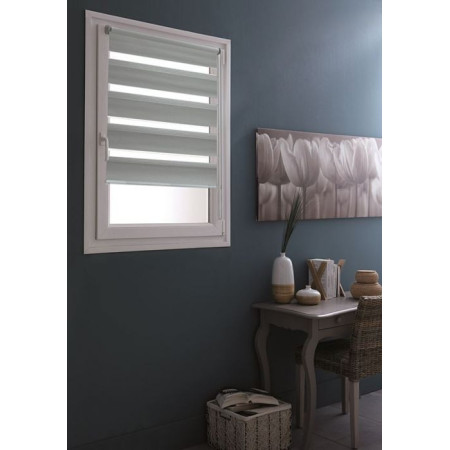 Store Roulant Gris & Blanc - STO.JN GRS C.60x250