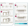 1 Tringle Extensible Embout Cylindre - Décor Laiton - 80-110CM - Diamètre 10
