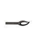 1 Ensemble Embout Flamme _ 1 Barre + 2 emb + 2 sup 13-20CM - Argent Vieilli - 120-210CM - Diamètre 20
