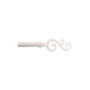 1 Kit extensible  composé  de 2 supports avec visserie et 2 embouts BYZANCE - 120 a  210 cm - Diametre 19 -  Blanc