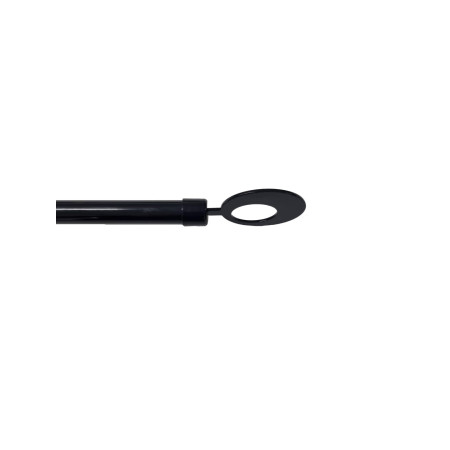 1 Kit extensible  composé  de 2 supports avec visserie et 2 embouts OPAL - 120 a  210 cm - Diametre 19 -  Noir Laqué