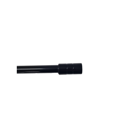 1 Kit extensible  composé  de 2 supports avec visserie et 2 embouts CYLINDRE - 120 a  210 cm - Diametre 19 -  Noir Brillant