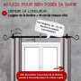1 Kit extensible  composé  de 2 supports avec visserie et 2 embouts CYLINDRE - 120 a  210 cm - Diametre 19 -  Noir Brillant