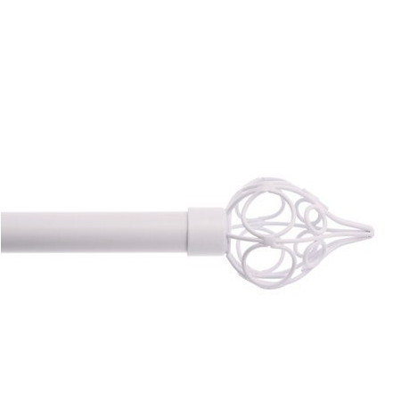 1 Kit extensible  composé  de 2 supports avec visserie et 2 embouts RIAD - 120 a  210 cm - Diametre 19 -  Chrome
