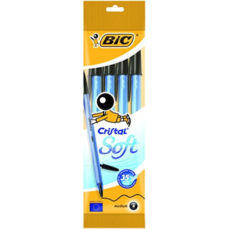 Stylo Bille BIC Cristal Soft - Écriture Douce et Confortable