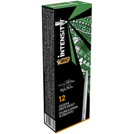 BIC Intensity Stylo-feutre Vert Intense - Lot de 12