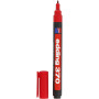 EDDING 370 Marqueur Permanent Rouge - Pointe Fine, Encre Résistante à l'Eau