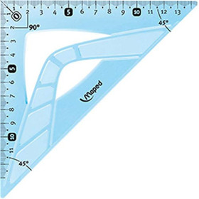 Equerre de dessin 45 degrés - Maped - Plastique transparent