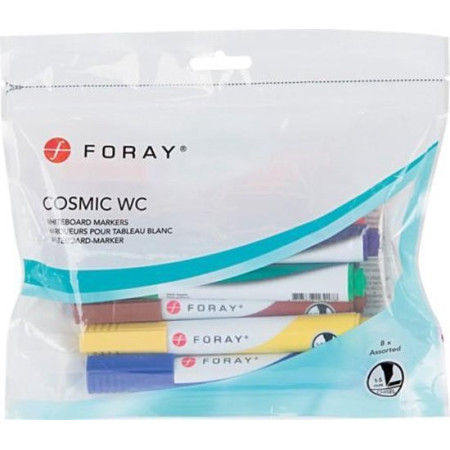FORAY - 8 Marqueurs Tableau Blanc Cosmic WC - Couleurs Vives