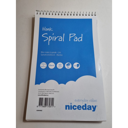 Bloc-notes Spirale Blanc NICEDAY - 125 x 200mm