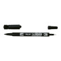 PILOT Twin Marker - Marqueur Noir Indélébile 2 Pointes