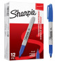 Sharpie Marqueur Pointe Fine Bleu - Lot de 12