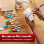 Sharpie Marqueur Pointe Fine Bleu - Lot de 12