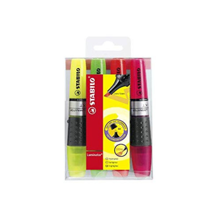 Stabilo Luminator - 4 Surligneurs Fluo - Encre Longue Durée