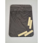 ELAMI - Plaque Toilettes Mixtes PVC Noir & Blanc - 20x30 cm