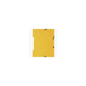 EXACOMPTA Chemise 3 Rabats Elastiques Jaune - Organisation Bureau