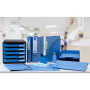 Exacompta - Chemises Coin Clean'Safe® Antimicrobiennes - Bleu